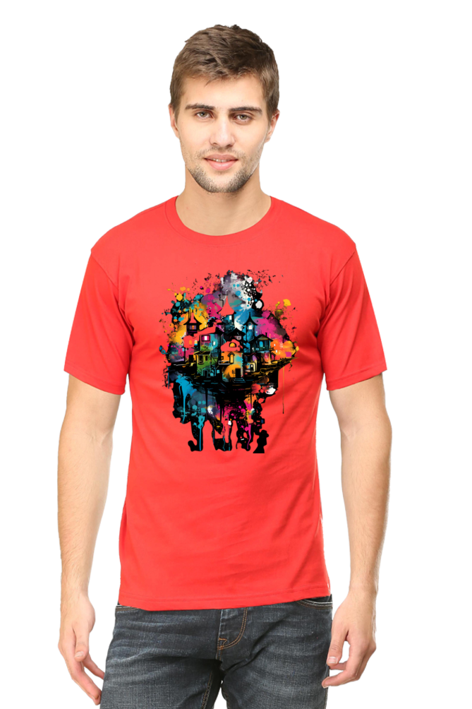 Abstract Urban Landscape Art T-Shirt