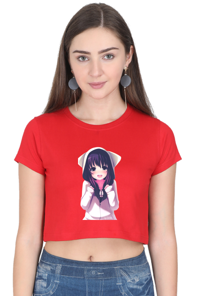 Joyful Vibes Anime Crop Top