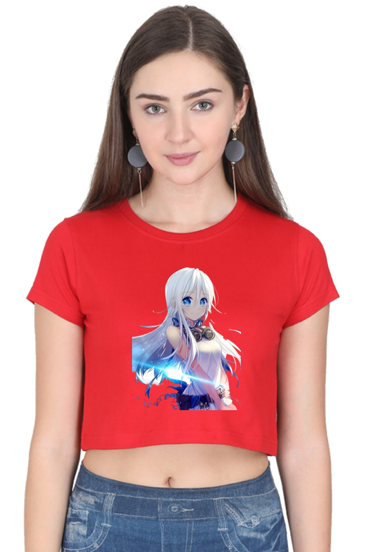 Elegant Aura  Anime Crop Top