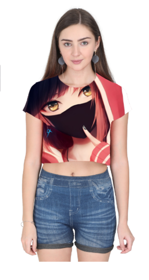 Purr-fectly Bold Anime AOP Crop Top