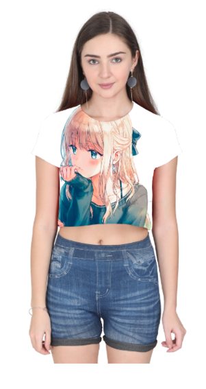 Daydreaming Cutie Anime AOP Crop Top