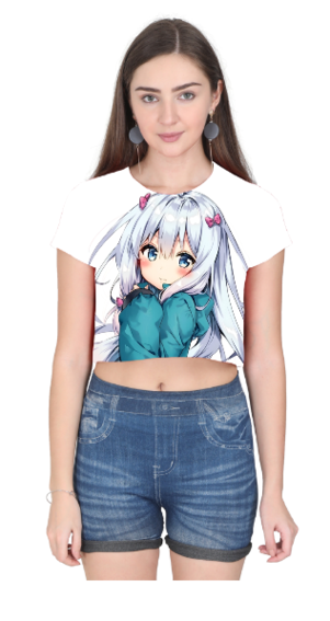 Adorable Girl Anime AOP Crop Top