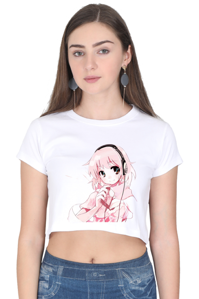 Music Vibes Anime Crop Top