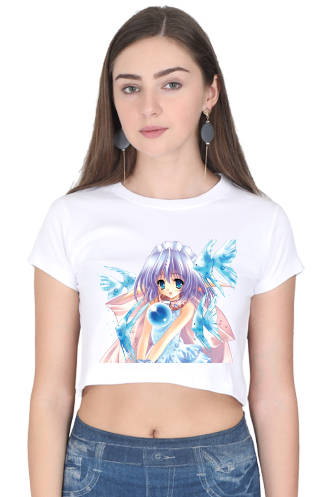 Icy Fantasy Anime Crop Top