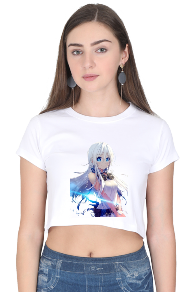 Elegant Aura  Anime Crop Top