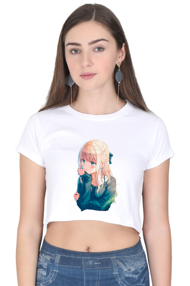 Daydreaming Cutie Anime Crop Top