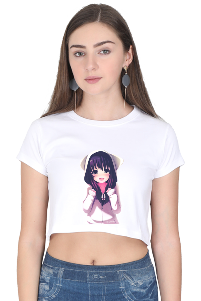 Joyful Vibes Anime Crop Top