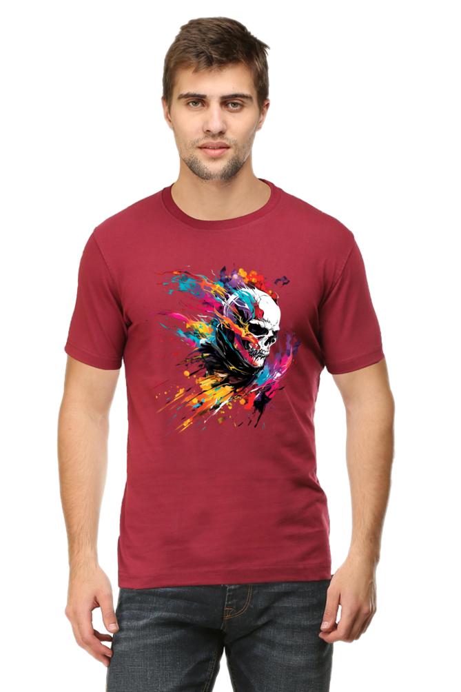 Abstract Skull Splash T-Shirt