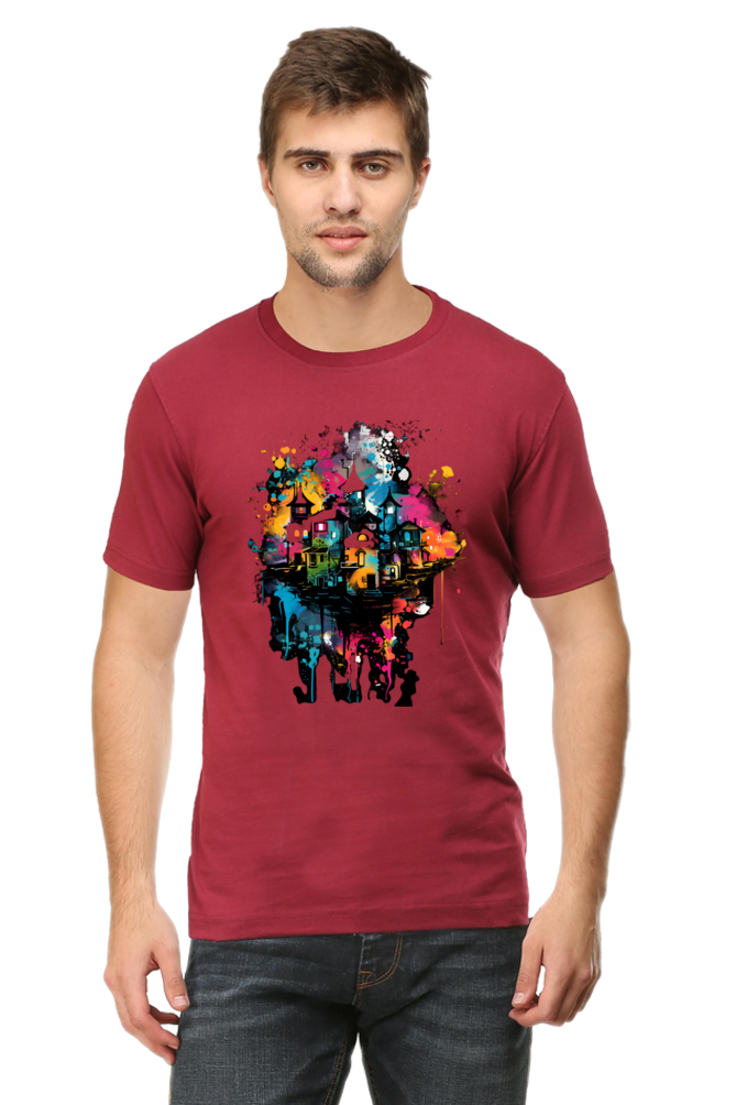 Abstract Urban Landscape Art T-Shirt