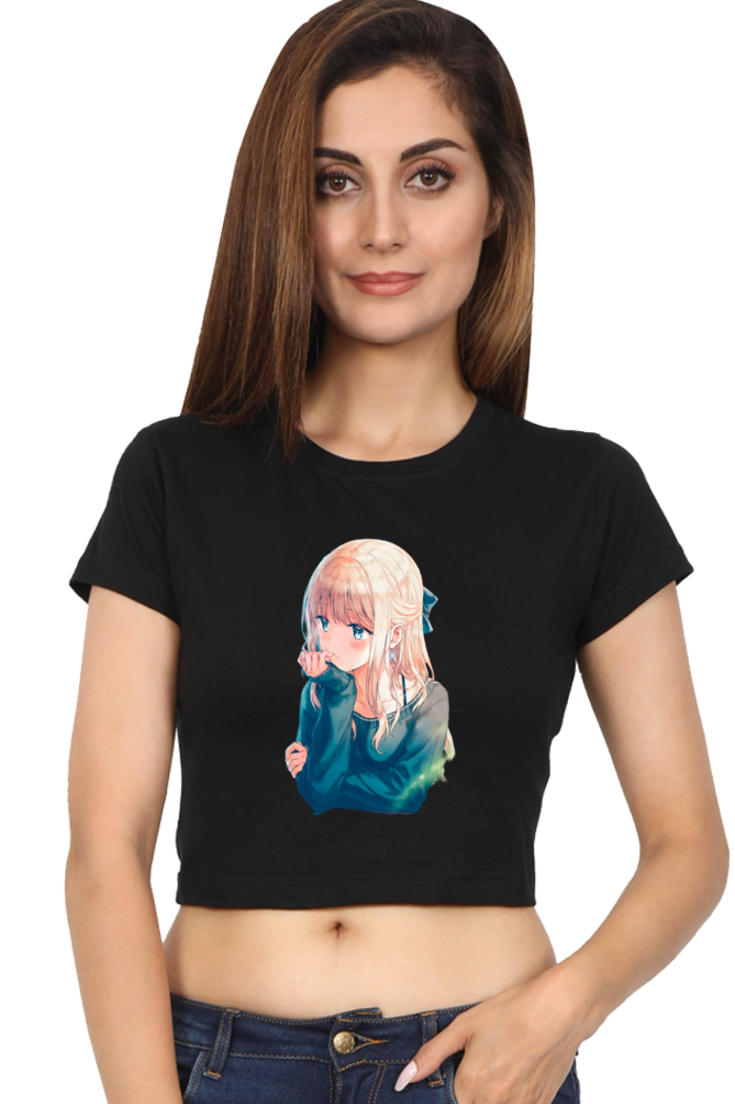 Daydreaming Cutie Anime Crop Top