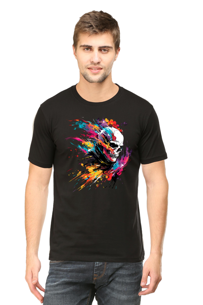 Abstract Skull Splash T-Shirt