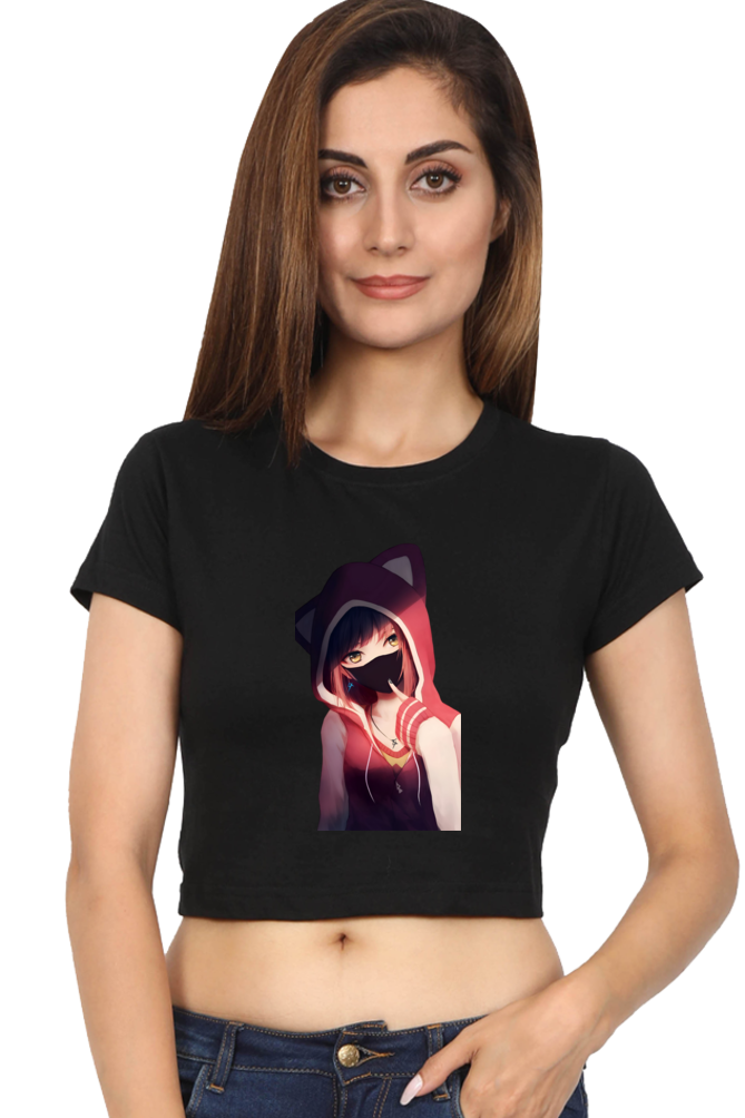 Purr-fectly Bold Anime Crop Top