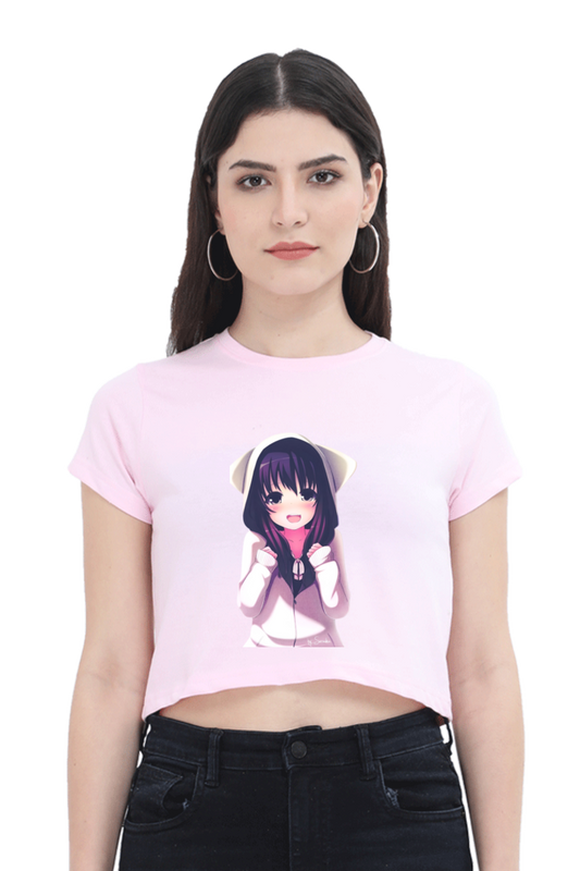 Joyful Vibes Anime Crop Top