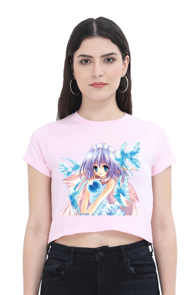 Icy Fantasy Anime Crop Top