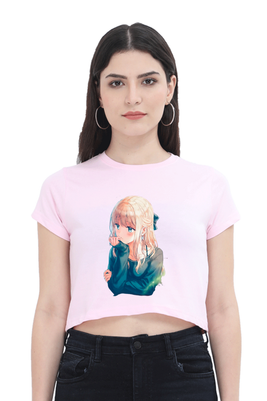 Daydreaming Cutie Anime Crop Top