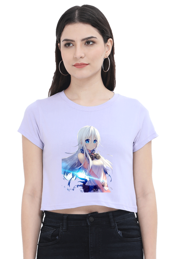 Elegant Aura  Anime Crop Top