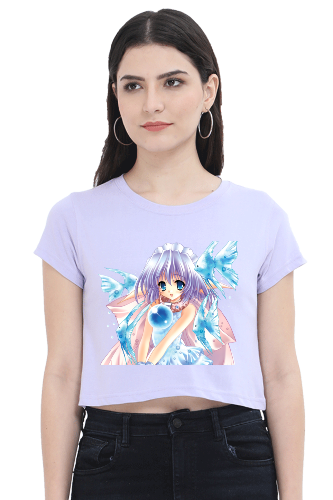 Icy Fantasy Anime Crop Top