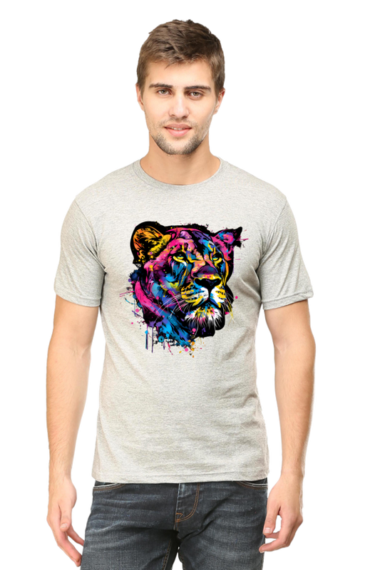 Colorful Artistic Tiger Graphic T-Shirt