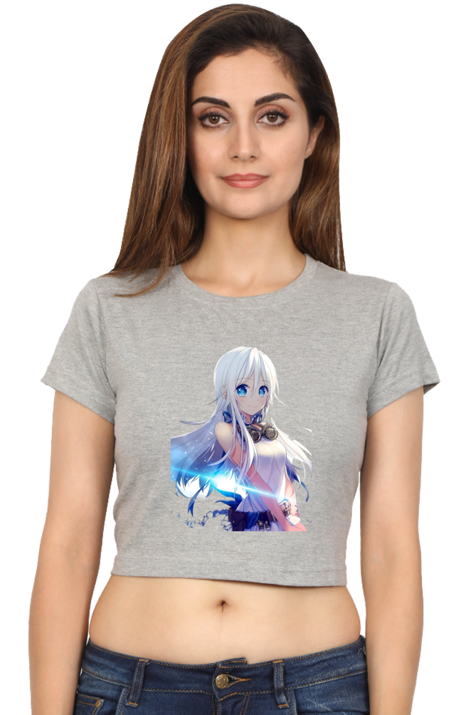 Elegant Aura  Anime Crop Top