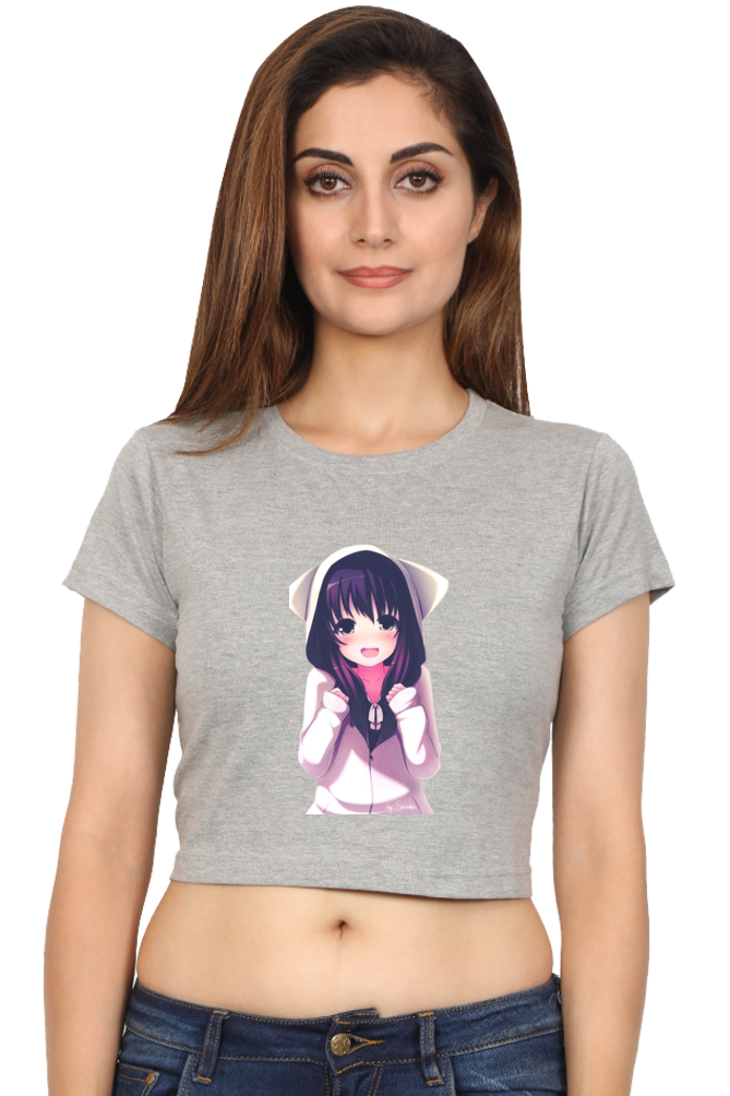 Joyful Vibes Anime Crop Top