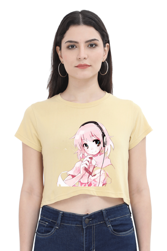 Music Vibes Anime Crop Top