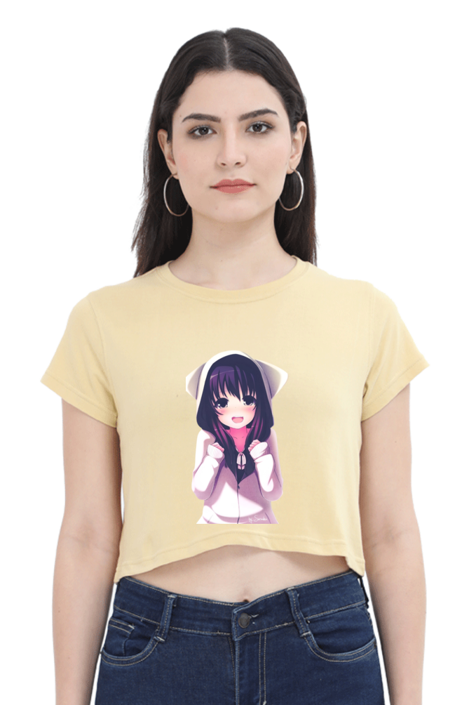 Joyful Vibes Anime Crop Top