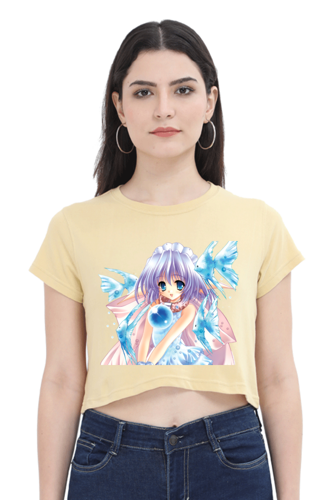 Icy Fantasy Anime Crop Top