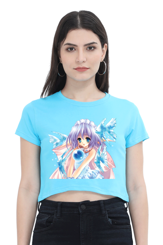 Icy Fantasy Anime Crop Top