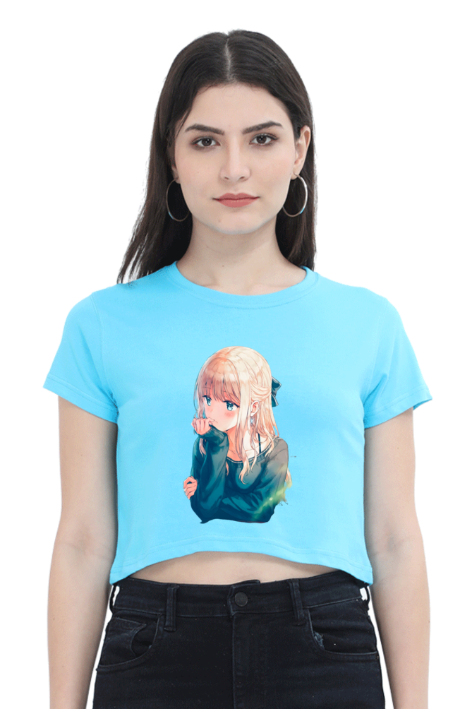 Daydreaming Cutie Anime Crop Top