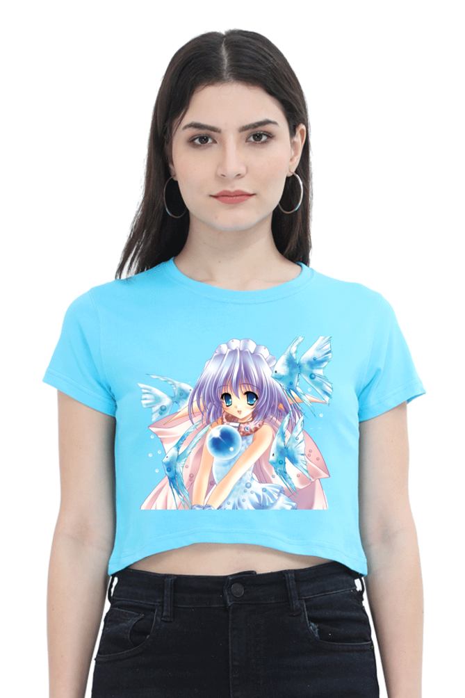 Icy Fantasy Anime Crop Top