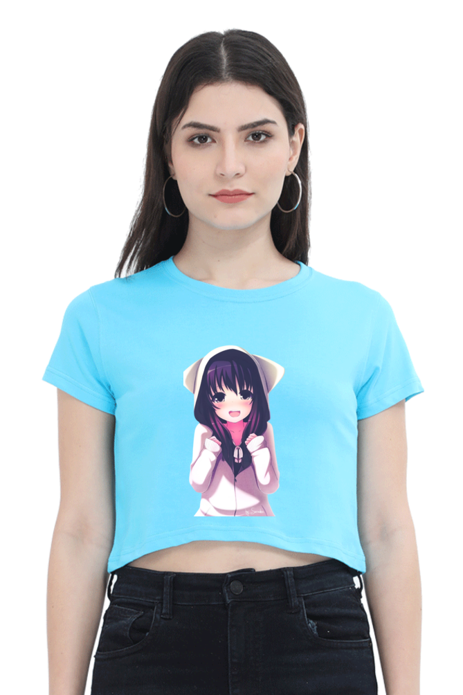 Joyful Vibes Anime Crop Top